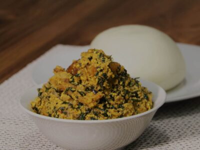 Pounded Yam and Egusi (Vegetarian or Assorted Meat)