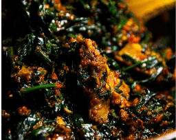 Efo Riro (with assorted meat and dry fish)